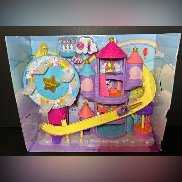 Polly Pocket Rainbow Funland Theme Park Playset - Picture 1 of 8